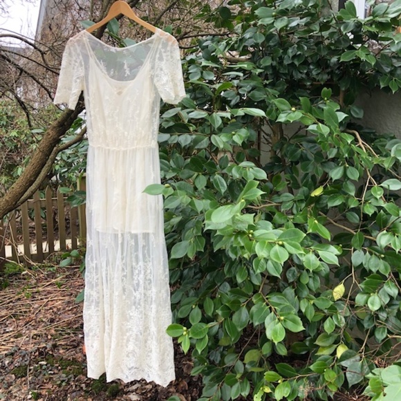 DENIM & SUPPLY Ralph Lauren Floral Lace Maxi Dress size XS - Picture 7 of 16